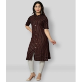 Glorious - Multicolor Rayon Women's Front Slit Kurti ( Pack of 1 ) - XXL