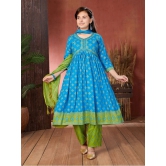 Aarika Blue Cotton Blend Girls Kurti ( Pack of 1 ) - None