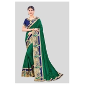 offline selection Green Dola Silk Saree - Single