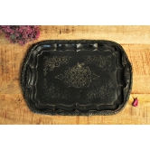 Vintage Brass Engraved Tray Size - 33 x 23 x 1.5 cm Ideal for Food Photography & Food Styling