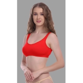 Madam - Red Cotton Blend Non Padded Womens Everyday Bra ( Pack of 1 ) - None