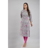 MAUKA - White Rayon Women''s Straight Kurti ( Pack of 1 ) - None