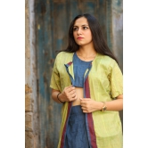 Lavi-Crop Top Stlye Jacket & Skirt(Khadi) - l