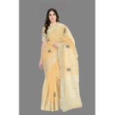 OFLINE SELCTION - Beige Silk Saree With Blouse Piece ( Pack of 1 ) - Beige