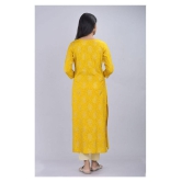 Kbz Yellow Rayon Straight Kurti - XXL