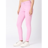 CEFALU - Pink Denim Skinny Fit Womens Jeans ( Pack of 1 ) - None