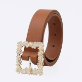 SQ Diamond Tan Belt-32