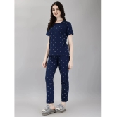 Smarty Pants Blue Cotton Womens Nightwear Nightsuit Sets ( Pack of 1 ) - None