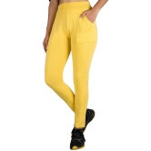 KARARO JEGGINGS - Cotton Blend Skinny Fit Yellow Womens Jeggings ( Pack of 3 ) - None