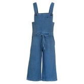 Naughty Ninos - Blue Cotton Girls Dungarees ( Pack of 1 ) - None