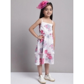 MINI & MING Girls Layered Georgette Fit & Flare Floral Midi Dress