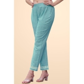 Glomee - Sea Green Cotton Straight Women's Casual Pants ( Pack of 1 ) - None