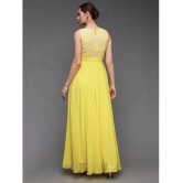 Miss Chase Polyester Solid Full Length Womens Gown - Yellow ( Pack of 1 ) - None