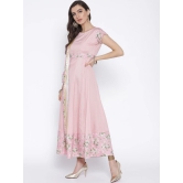 Women Pink Solid Anarkali Kurta