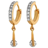 YouBella Golden Alloy Hanging Earrings