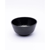 Soup Bowl, Hammered, Melamine, Black, Set of 6