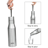 Milton Super 1000 Single Wall Stainless Steel Bottle, Set of 2, 1000 ml Each, Silver | 100% Leak Proof | Office Bottle | Gym Bottle | Home | Kitchen | Hiking | Treking Bottle | Travel Bottle