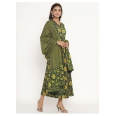 miravan Green Cotton Anarkali Kurti - - S