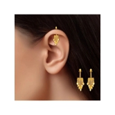 LUV FASHION Gold EarCuff Earrings ( Pack of 2 ) - Gold