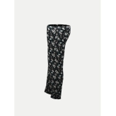 Teen Girls Black Floral -printed Pants - 10-11 Years