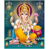 Asmi Collection Beautiful God Ganesha Self Adhesive Wall Sticker ( 72 x 60 cms )