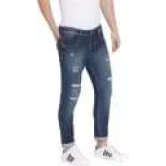 Men Slim Mid Rise Blue Jeans