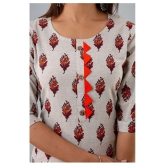 Doriya Orange Cotton Blend Straight Kurti - Single - 3XL