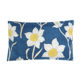 HOMETALES Microfiber Floral Single Bedsheet with One Pillow Cover -Blue - Blue