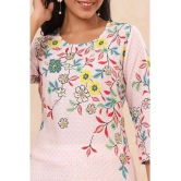 Juniper Rayon Printed Straight Womens Kurti - Pink ( Pack of 1 ) - None