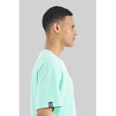 AKTIF Cotton Blend Oversized Fit Solid Half Sleeves Mens T-Shirt - Mint Green ( Pack of 1 ) - None