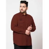 IVOC 100% Cotton Regular Fit Solids Full Sleeves Mens Casual Shirt - Rust ( Pack of 1 ) - None