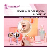 Majestique Dual Side Extra Large Handheld Mirror 1X/10X Magnifying Perfect for Shaving Makeup - Blue