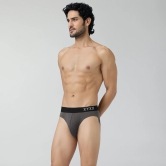 Pace Cotton Rib Briefs Charcoal Grey S