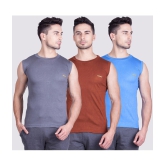 Lux Cozi - Multi Cotton Blend Mens Vest ( Pack of 3 ) - None