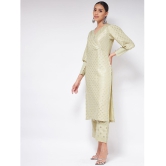 Pannkh - Green Polyester Womens Straight Kurti ( Pack of 1 ) - None