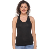 Sona 8008 Black Camisole Racer Back for Gym Workout, Exercise, Yoga etc-S / Black / Cotton