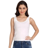 AIMLY Cotton Camisoles - White Single - None