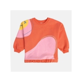 Miniklub Girls Round Neck Full Sleeve Knit Sweat Shirt (Orange Color) - None