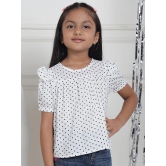 MINI & MING Girls Polka Dot Printed Puff Sleeves Regular Top