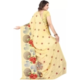 LEELAVATI - Yellow Crepe Saree With Blouse Piece ( Pack of 1 ) - Yellow