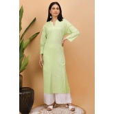 Shwet Women Green Chikankari Kurta - 255-M