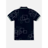 Polo Collar Neck Half Sleeve Cut & Sew Printed T-shirt for Boys