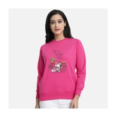 CHOZI Fleece Womens Non Hooded Sweatshirt ( Pink ) - None