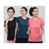 Dollar Multicolor Cotton Blend Regular Fit Womens T-Shirt ( Pack of 3 ) - None