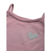 PINK ZIG ZAG HEART SUMMER STRAPPY GIRLS TOP - PINK-10-12 YEARS / 1N / PINK