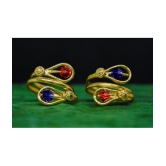 AanyaCentric Gold Plated 2 Pair Toe Rings - Golden