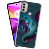 NBOX - Multicolor Silicon Printed Back Cover Compatible For Motorola Moto E40 ( Pack of 1 )