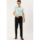 Men Green Regular Fit Formal Half Sleeves Formal Shirt