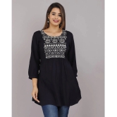 HIGHLIGHT FASHION EXPORT - Navy Blue Rayon Womens Flared Kurti ( Pack of 1 ) - None