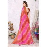 Rangita Women Leheria Printed Chiffon Saree with Blouse Piece - Pink - Pink